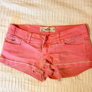 Hollister low rise pink shorts, size 26 (3), pink cute denim shorts